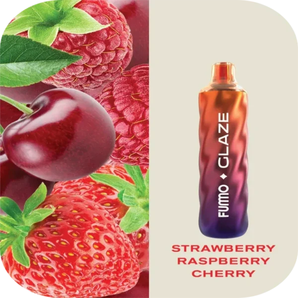 Glazed Disposable Fumo Strawberry Raspberry Cherry